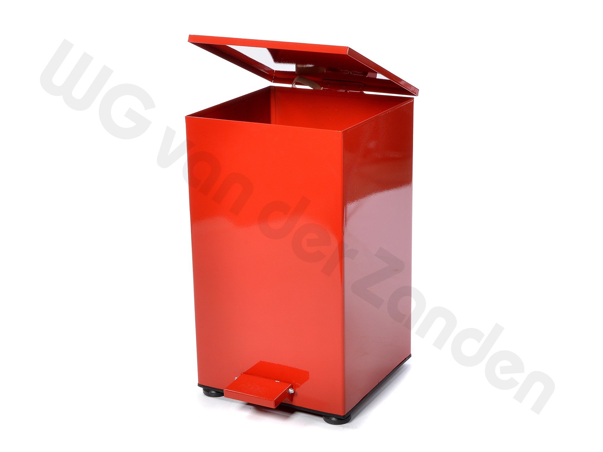 259074 PEDAAL EMMER 79 LTR METAAL ROOD 36X36X72CM