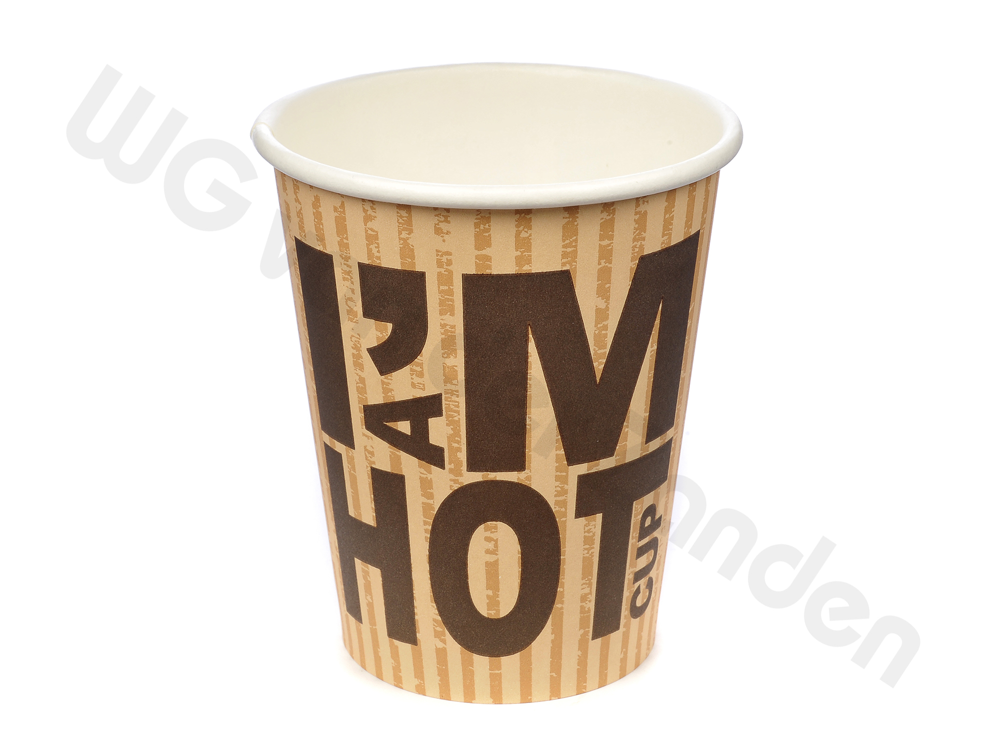 662258 BEKER KARTON DISPOSABLE 25CL COFFEE TO GO &quot;I AM A HOT CUP&quot;