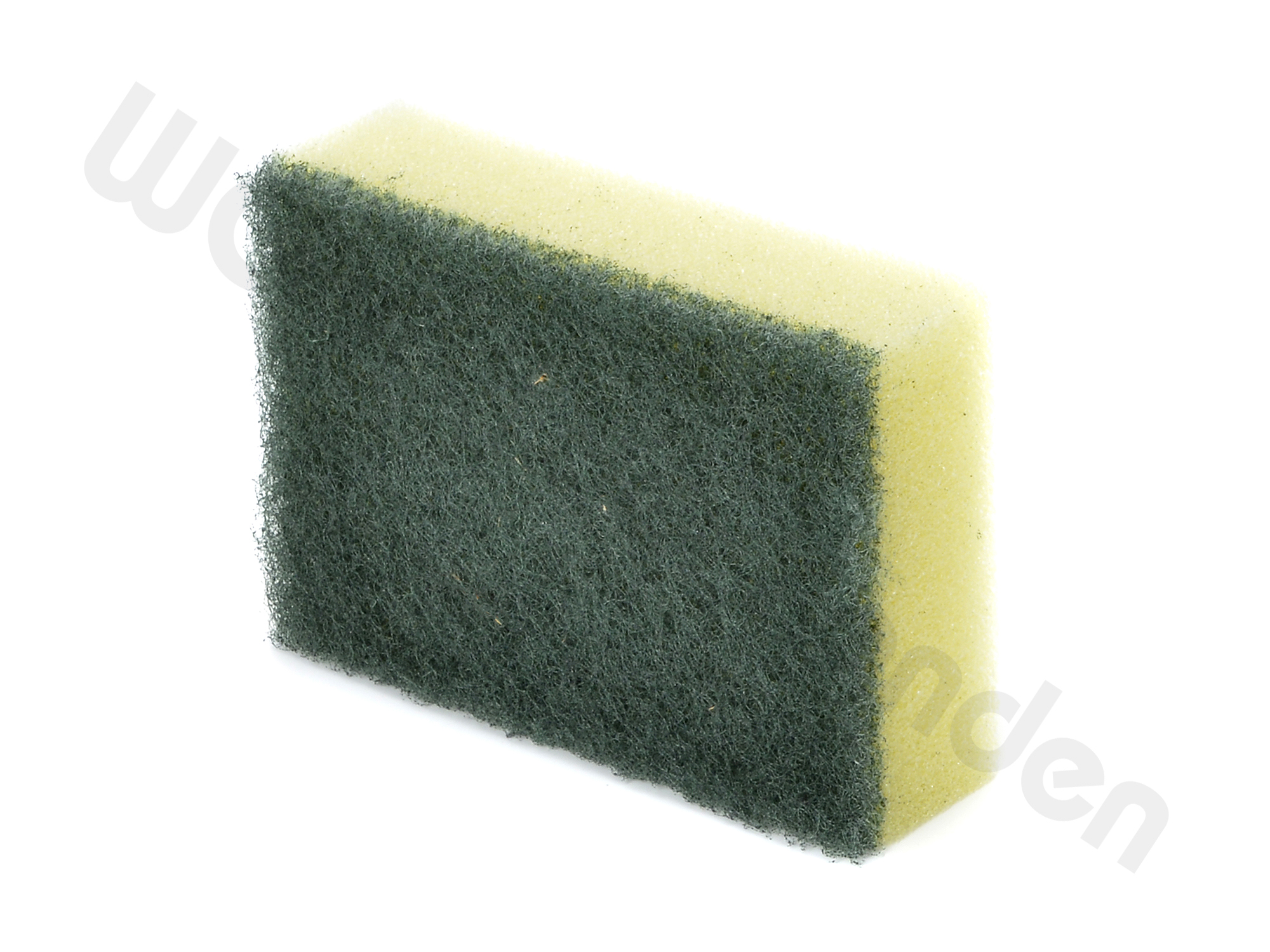 211050 SCHUURSPONS KLEIN 10X7X3CM GROEN/GEEL