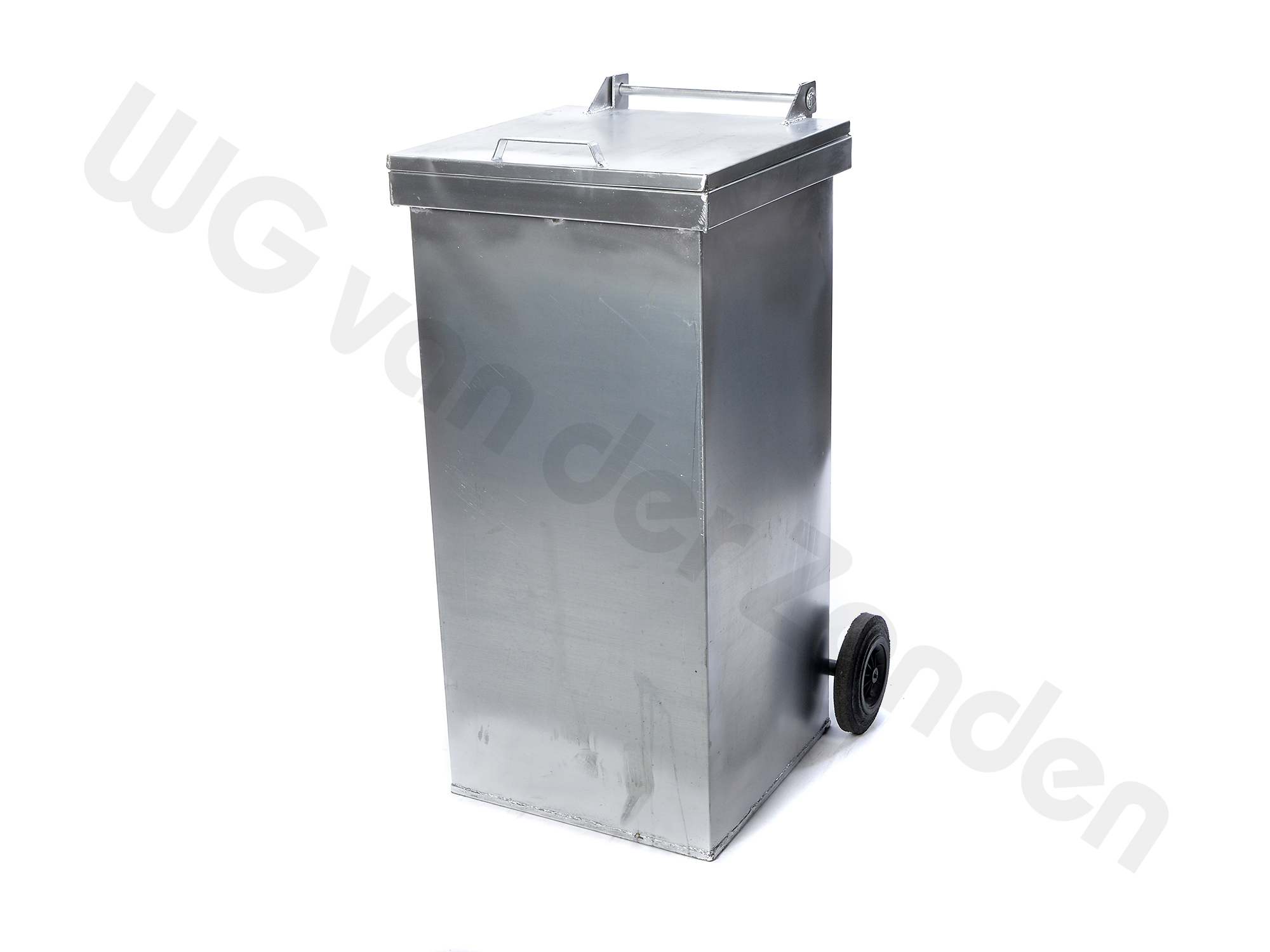 440049 GARBAGE BIN 200 LTR GALV. STEELTWO WHEELED