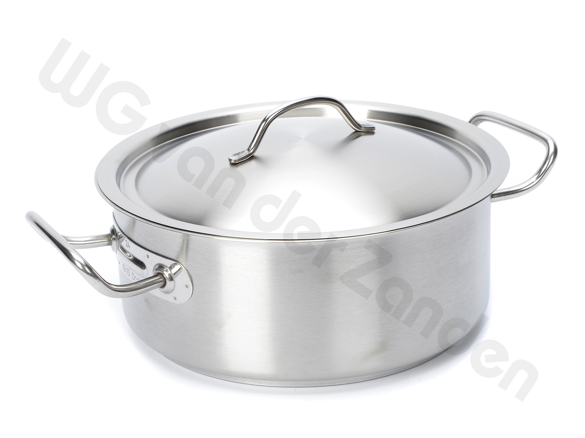 524522 CASSEROLE S/S 45Ø X 22CM 34 LTR WITH COVER